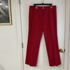 Chic Red Women's Trousers